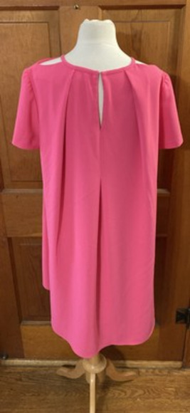 Trina Turk Floramaria Swing Pink Dress Sz 10 High-low Cut Outs - Picture 5 of 8